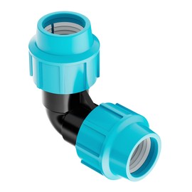 MDPE PE 32 mm Water Pipe Elbow 90 Degree Plastic Compression Fittings