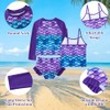 Kinberr Girls Swimsuits 3 Piece Rash Guard Sets Long Sleeve