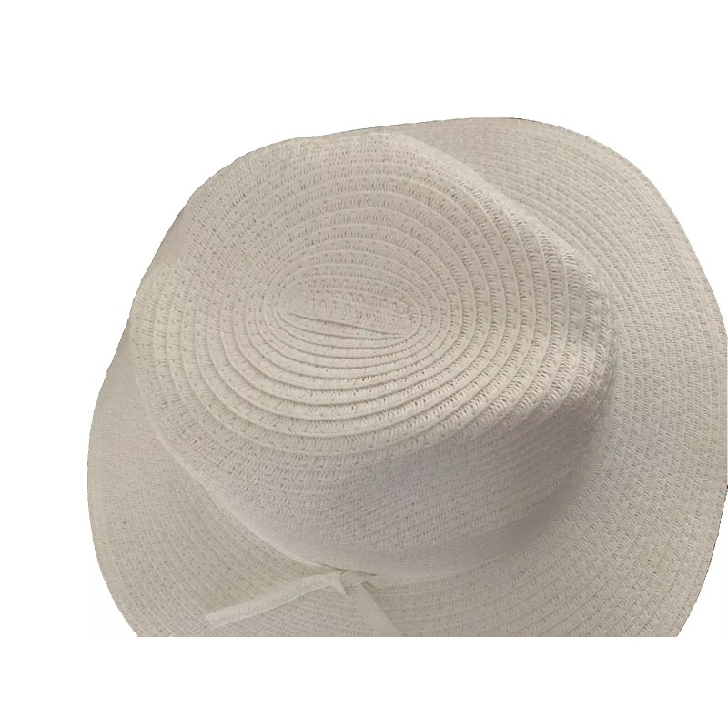 Time and Tru Women's Packable Adjustable Band White Fedora Hat