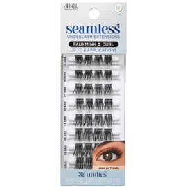 Ardell Seamless Underlash Lash Extensions Kit - DIY Lash Clusters, Faux Mink D-Curl, Natural Look Eyelash Extension, 32 Count, 1-Pack | Ardell