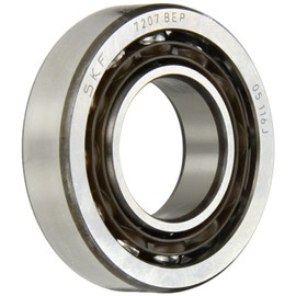SKF 7208 BEP Light Series Angular Contact Ball Bearing, ABEC 1 Precision, 40° Contact Angle, Maximum Capacity, Open, Polyamide/Nylon Cage, Normal Clearance, 40mm Bore, 80mm OD, 18mm Width
