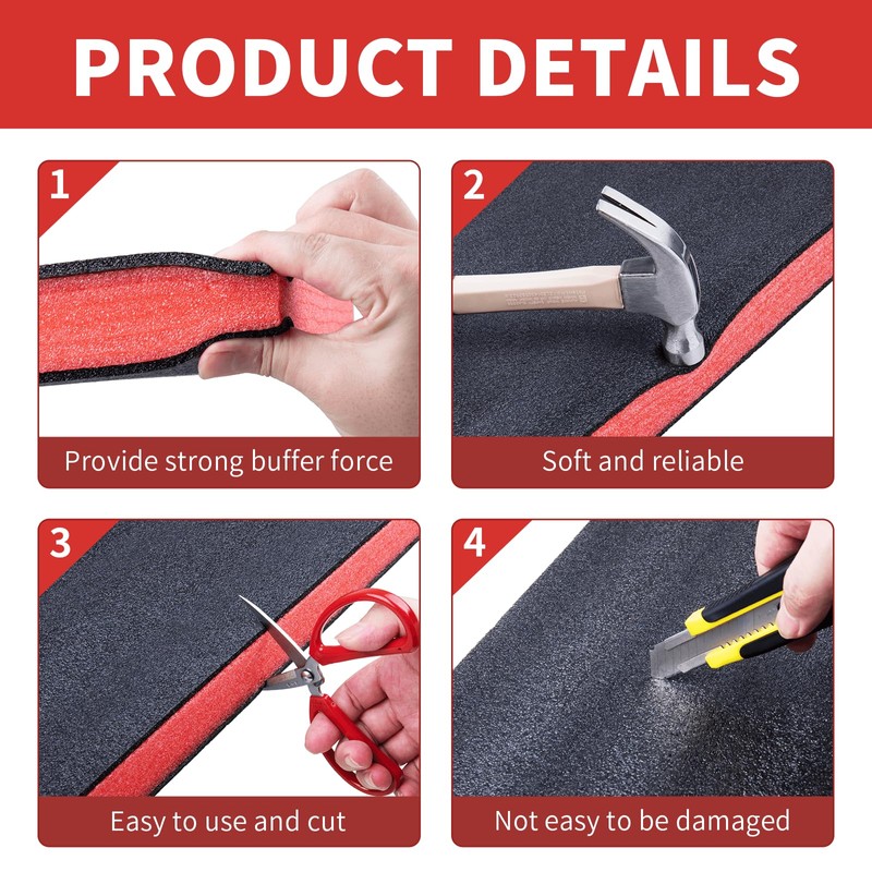 Tool Box Organizer 16x12x2 Inch, Toolbox Foam Inserts Shadow Foam,