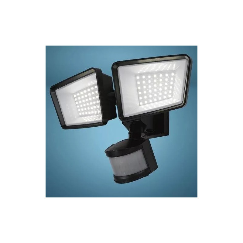 Patriot Lighting Black LED Solar Dual Head Motion Sensor Outdoor