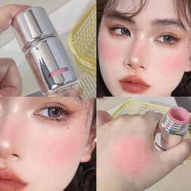 Rubor líquido, 5ml de colorete en crema de gelatina mate con cabezal esponja, maquillaje larga duración a prueba sudor para un color natural mejillas