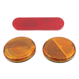 Bicycle Round Reflectors Improved Visibility Universal Fit License Plate Reflector for Bumper Mudguard Front Fork