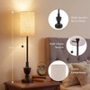 Buffet Table Lamps Set of 2,28" Tall Skinny Black Resin