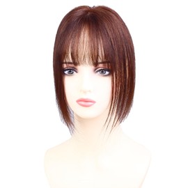 YOYO Partial Wig, Human Hair, Fully Hand Planted, 100% Remy Hair, Realistic, Synthetic Scalp, Virgin Hair, Parted, Natural, Crown Wig, Women's, Hairpiece Point Wig, Thin Hair, Hidden Gray Hair