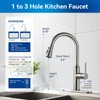 Arofa Kitchen Faucet with Pull Down Sprayer, Brushed Nickel Kitchen