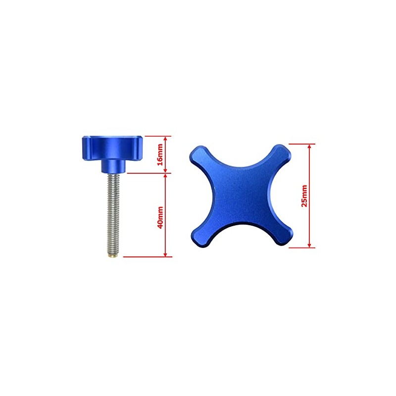 FregocS NOBALM6_40 M6 1.6 inches (40 mm) Cross Knob Knob