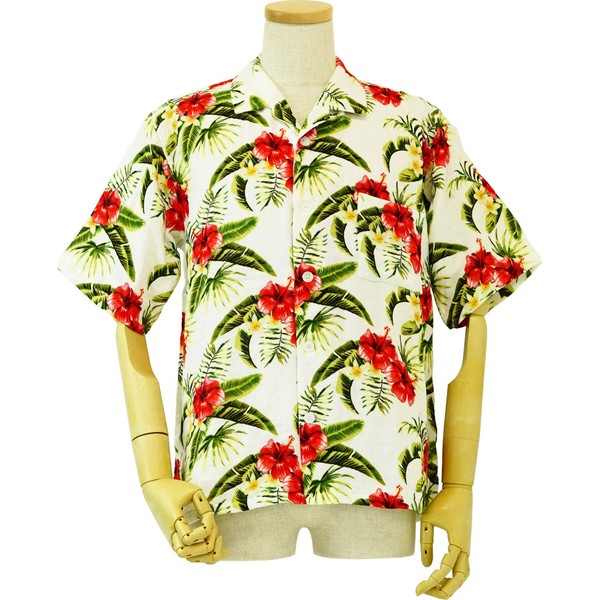 Infield Homewear Red LA Marshmallow Gauze Men's Aloha Shirt RTS12407 R