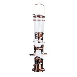 Brushed Copper 6 Port Seed Feeder