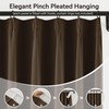 KangBang Brown Pinch Pleat Blackout Curtains 84 Inch Length for