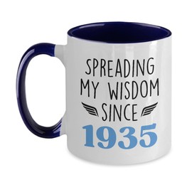 Quirky Birth Year 1935 Coffee Cup For Women Men Born In 1935 Gifts For 89th Birthday Anniversary Retirement Graduation, Gift Idea 89 Years Old