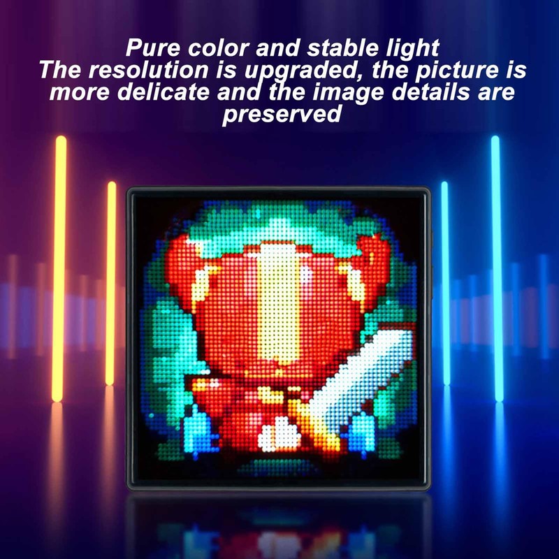 VBESTLIFE Pixel Display, 64X64 LED Pixel Panel Display Frame with