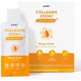 Zooki Marine Collagen Sachets – 5,000mg High-Strength Collagen for Skin, Hair & Joints (Mango Peach, 30 Servings)