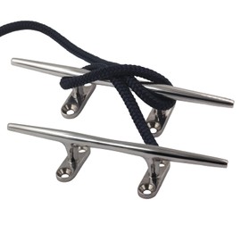 SHENGHUISS Boat Open Base Cleat 316 Stainless Steel Mooring Dock Cleat with Screw for Boat,Deck,Hook,Yacht (10 inch 2 Pack)