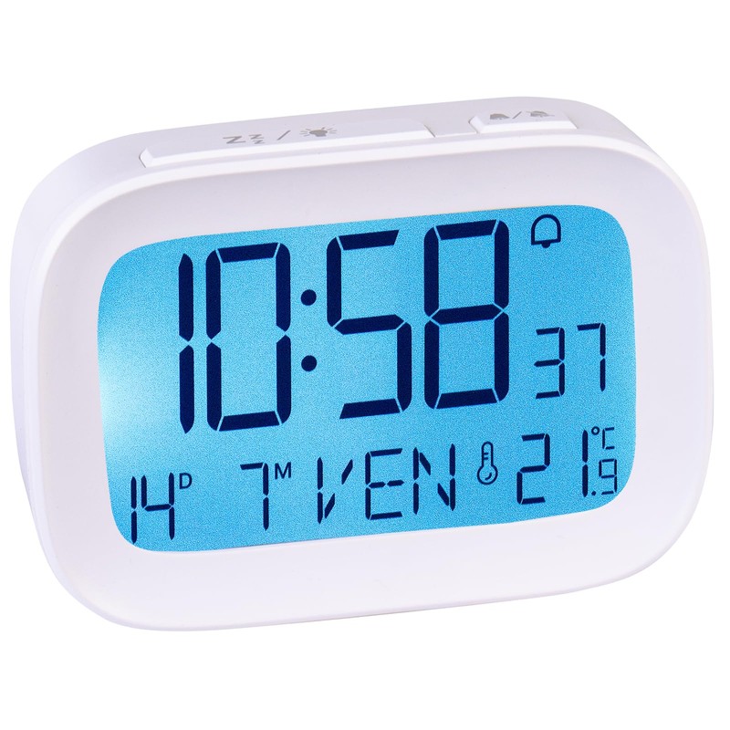 Trevi SLD 3850 Digital Alarm Clock with Integrated Thermometer, Large