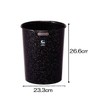Sanko Plastic Trash Can, Clean Dust, Round Shape, Black, Approx.