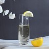 Joeyan Hand Blown Etched Stemless Wine Glasses with Dots Swirls