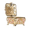 Peacock Trinket Boxes Hand Painted Finish Exquisite Beautiful Rhinestones Hinged