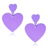 Double Heart Earrings for Women Colorful Love Heart Dangle Drop