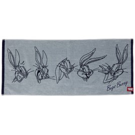 Marushin 4105005200 Looney Tunes Classic Bunny Face Towel, Approx. 13.4 x 31.5 inches (34 x 80 cm)