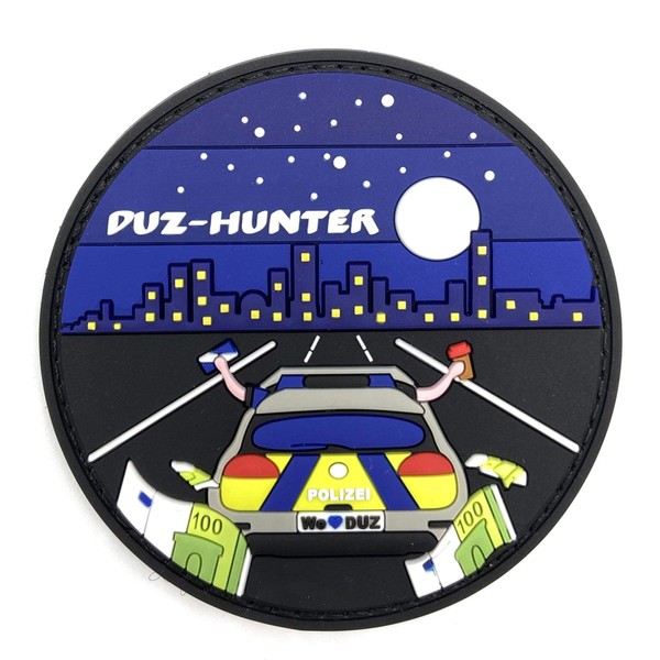 Polizeimemesshop Duz-Hunter Rubber Patch - Police - Patrol Car -
