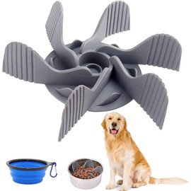 Norhogo Anti Schling Napf Hund Einfügen, Slow Feeder Hundenapf Einfügung, für Hunde und Katzen, Kieselgel Hundenapf Reduzieren Übermäßiges Essen Ohne Schale