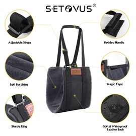 S-ETOVUS Dog Sling for Large Dogs Hind Leg Support, Magic Tape Dog Lift Harness, Soft Dog Support Harness for Back Legs, Hip Support Harness to Help Senior, Injured, Disabled and After ACL Surgery