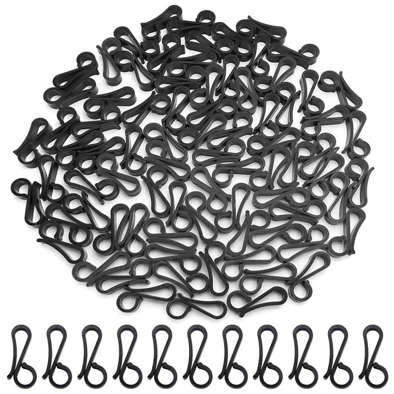 Vikdio 60 Pcs Black Gutter Hooks for Hanging Christmas Lights,