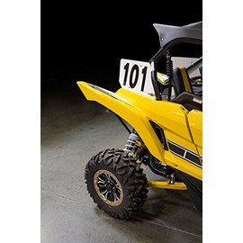 Maier USA Rear Number Plates Compatible/Replacement for Yamaha YXZ1000R - Black - 190420