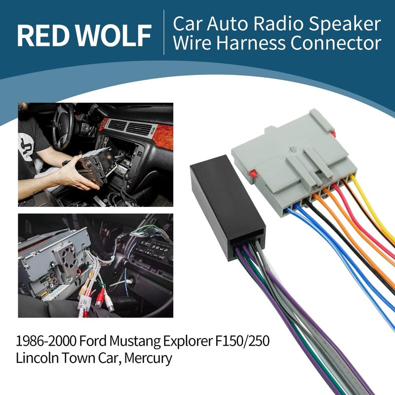 RED WOLF Car Radio AMP Amplifier Integration Plug Wire Harness