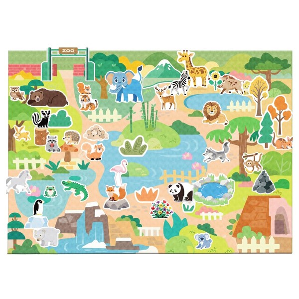 BEUNITONE 45-Pcs Farm Animal Felt Storyboard with Felt Background fabric-11