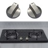 YANWANDEFA 4 Pcs 6MM Gas Hob Knobs Silver Cooker Hob