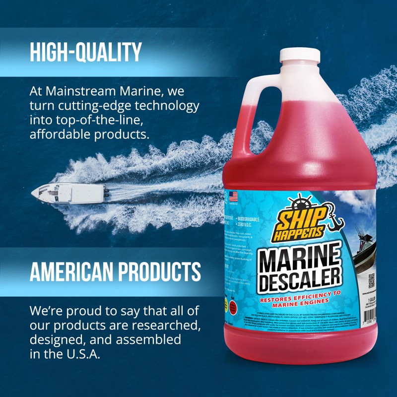 Mainstream Marine Descaler Solution, Multi-Purpose Descaling Solvent, Bio-Growth, Marine Boat