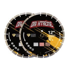ORIXTREME 12 Inch Diamond Concrete Saw Blade 2pcs, Segmented General Purpose Blade Dry/Wet Cutting Concrete,Masonry, Brick, Block,Paver 1"-20mm Arbor