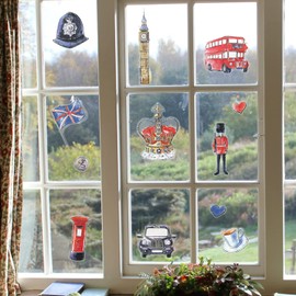 Stickerscape Street Party Decorations (London - Option 1) | Coronation Window Stickers to Decorate | Coronation Window Decorations | Easy to Apply, Viewable from Both Sides