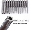 Saiper 12 Pieces 1/4 Inch Hex Shank Torx Security Head