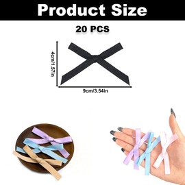 20PCS Mini Bow Hair Clips for Women, Solid Color Tassel Ribbon Bowknot Hair, Elegant French Bowknot Snap Hair Clips, Ribbon Hair Bows Barrettes Accessories for Women Bride Decoration