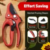 DUROX - Ratchet Pruning Shears, Garden Shears with 3X Cutting