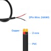 Jienk 4PCS 24AWG 1FT RCA Male to Speaker Wire Pigtail