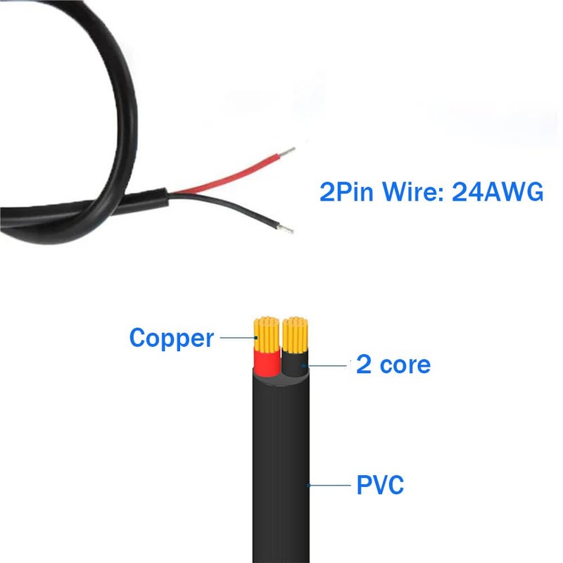 Jienk 4PCS 24AWG 1FT RCA Male to Speaker Wire Pigtail
