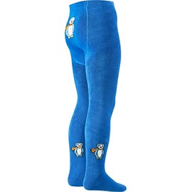 Playshoes Boys' Thermo-strumpfhose Pinguin Sports Leggings, Blue (Original), (Size:3-6 Months)