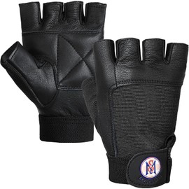 Mozi Sports Cycling Gloves Half Finger Bicycle Gloves Mountain Bike Gloves For Men Women Padded Anti-Slip Fingerless Road Riding Gloves (Black, M)