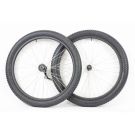 26 inch Coaster Brake Wheel Set Beach Cruiser Bike Bicycle with 26 x 2.60 Tires and Tubes! (Satin Black)