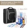 Travel toiletry bag for hanging., black