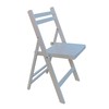 Furniture Slatted Wood Folding Special Event Chair - White, Set