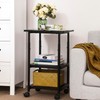 VASAGLE Printer Stand with Locking Wheels, 3-Tier Shelf, Industrial Under