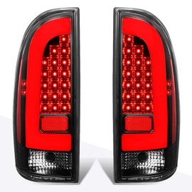 Compatible with Tacoma 05-15 Red 3D LED Tube Bar Tail Light Rear Brake/Reverse Lamp Black