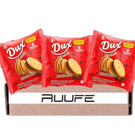 Dux Sandwich Crackers (18 pack) with chocolate cream flavor, snack Crackers Galletas Dux con sabor a chocolate colombian crakers.